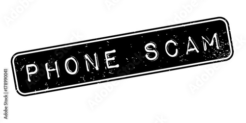 Phone Scam rubber stamp. Grunge design with dust scratches. Effects can be easily removed for a clean, crisp look. Color is easily changed.