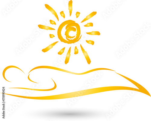 Person und Sonne, Sonnenstudio, Solarium, Logo