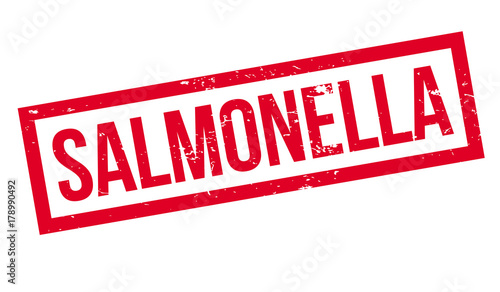 Salmonella rubber stamp. Grunge design with dust scratches. Effects can be easily removed for a clean, crisp look. Color is easily changed.