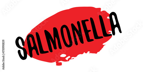 Salmonella rubber stamp. Grunge design with dust scratches. Effects can be easily removed for a clean, crisp look. Color is easily changed.