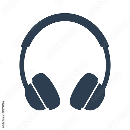 Headphone icon on white background