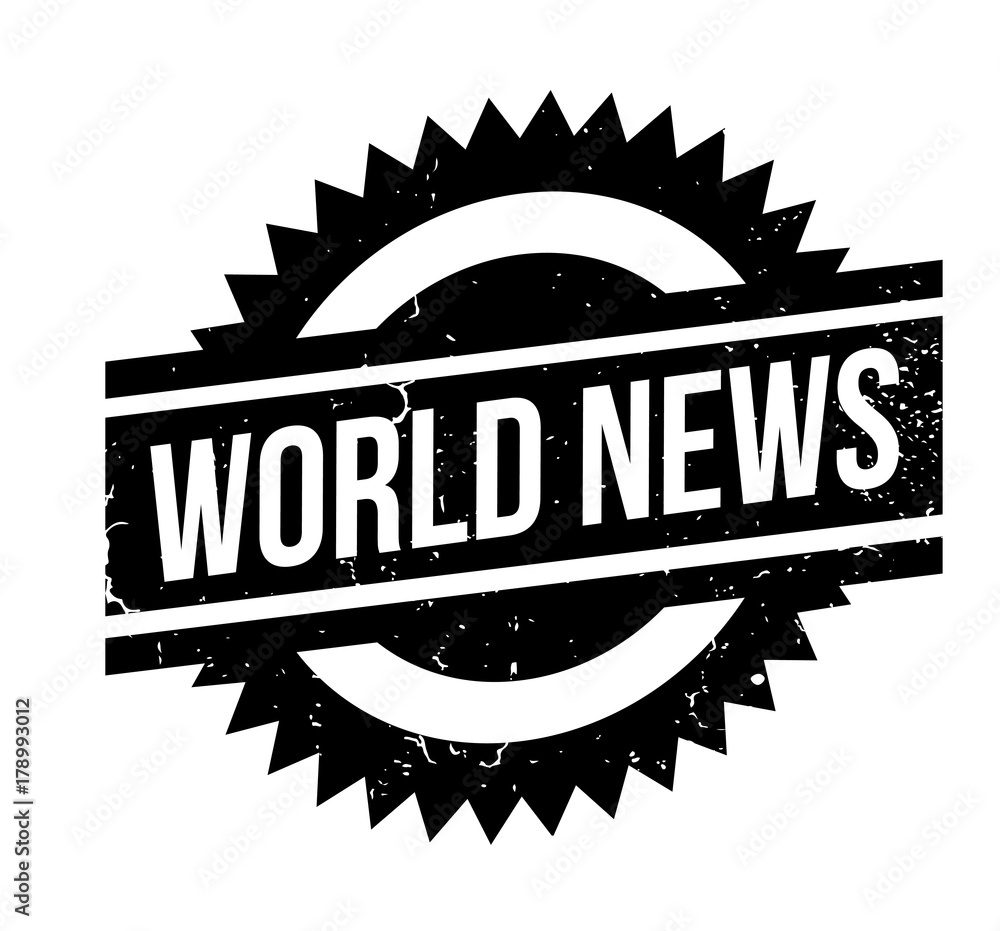 World News rubber stamp. Grunge design with dust scratches. Effects can be easily removed for a clean, crisp look. Color is easily changed. World News rubber stamp. Grunge design with dust scratches. Effects can be easily removed for a clean, crisp look. Color is easily changed.