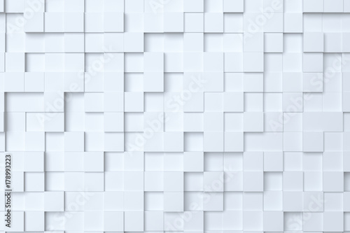 White geometric abstract background. 3d illustration  3d rendering 