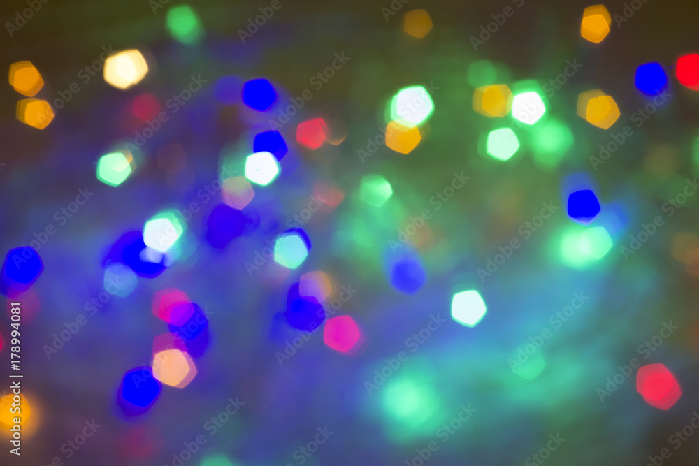 colorful bokeh fot new year glitter