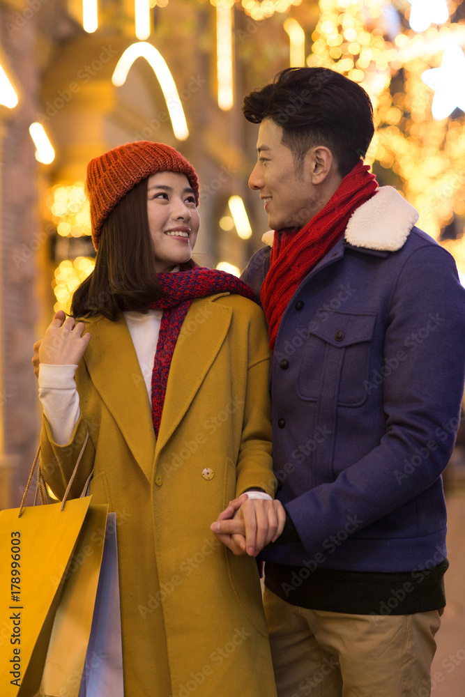 Happy couples shopping Happy couples shopping