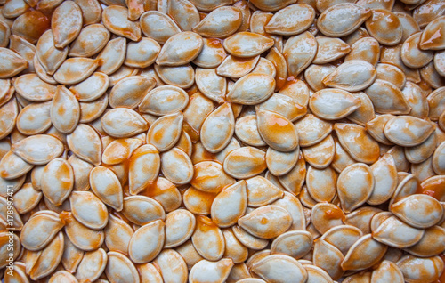 Obraz na płótnie Fresh pumpkin seeds w salonie
