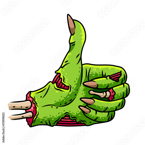 zombie thumbs up isolated vector
