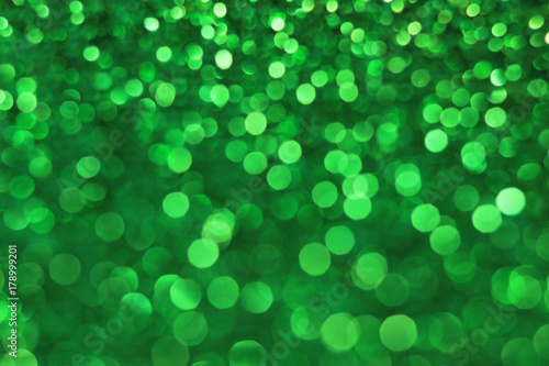 Green light bokeh background
