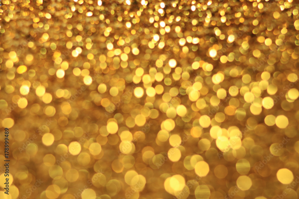 Glitter gold bokeh background