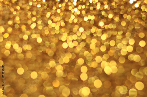 Glitter gold abstract bokeh light background