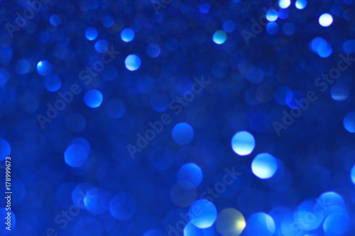 Blue abstract bokeh light background 