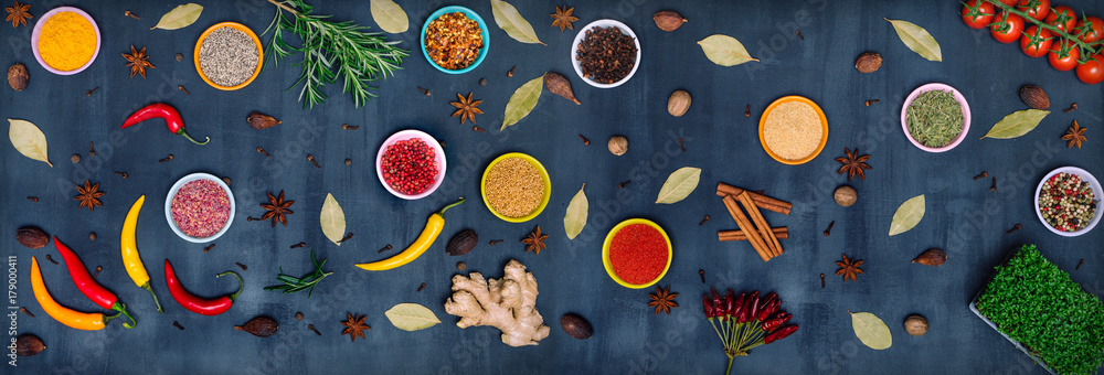 Various spices and herbs