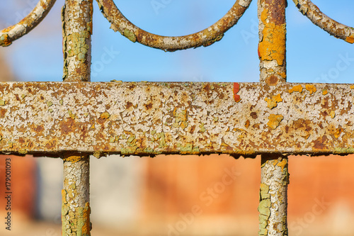 part of an old fence - close-up photo