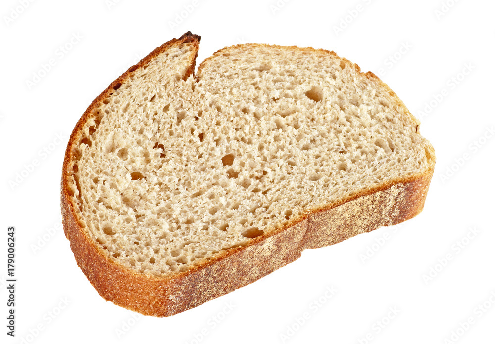 Bread slice isolated on a white background Bread slice isolated on a white background