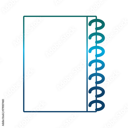notebook icon over white background vector illustration