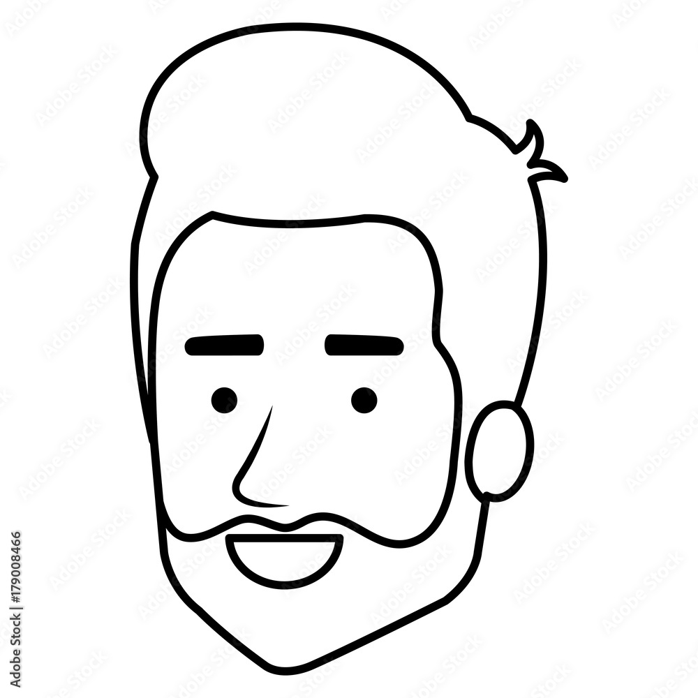 young man head avatar character young man head avatar character