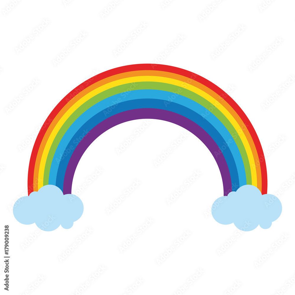 rainbow with clouds icon image vector illustration design rainbow with clouds icon image vector illustration design