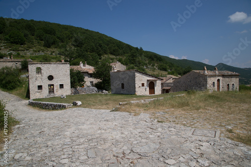 Ancient restored houses in an abandoned mountain village, Central Italy  © nidafoto