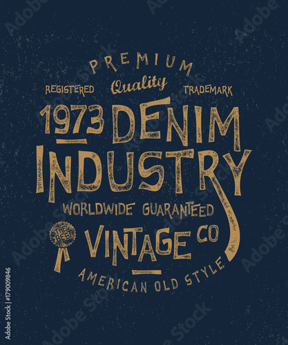 фотографія Vector illustration  DENIM INDUSTRY