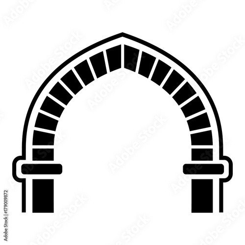 Antique arch icon, simple style