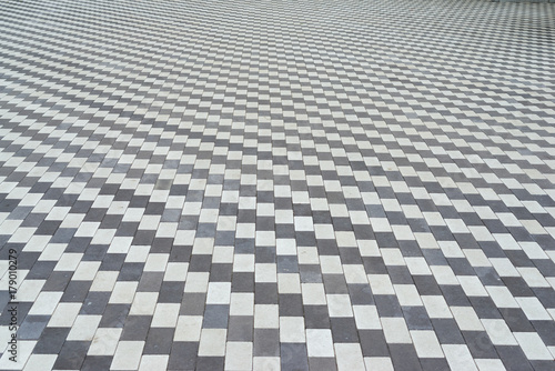 paving slabs with geometric pattern
