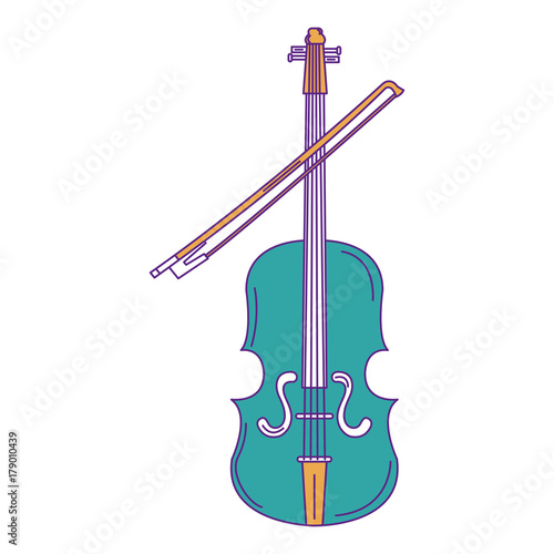 fiddle instrument isolated icon