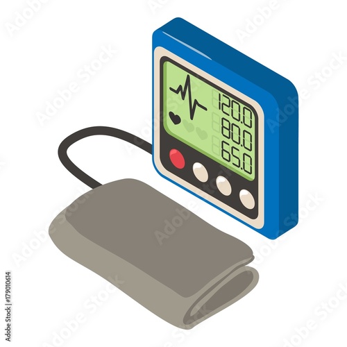 Tonometer icon, isometric 3d style