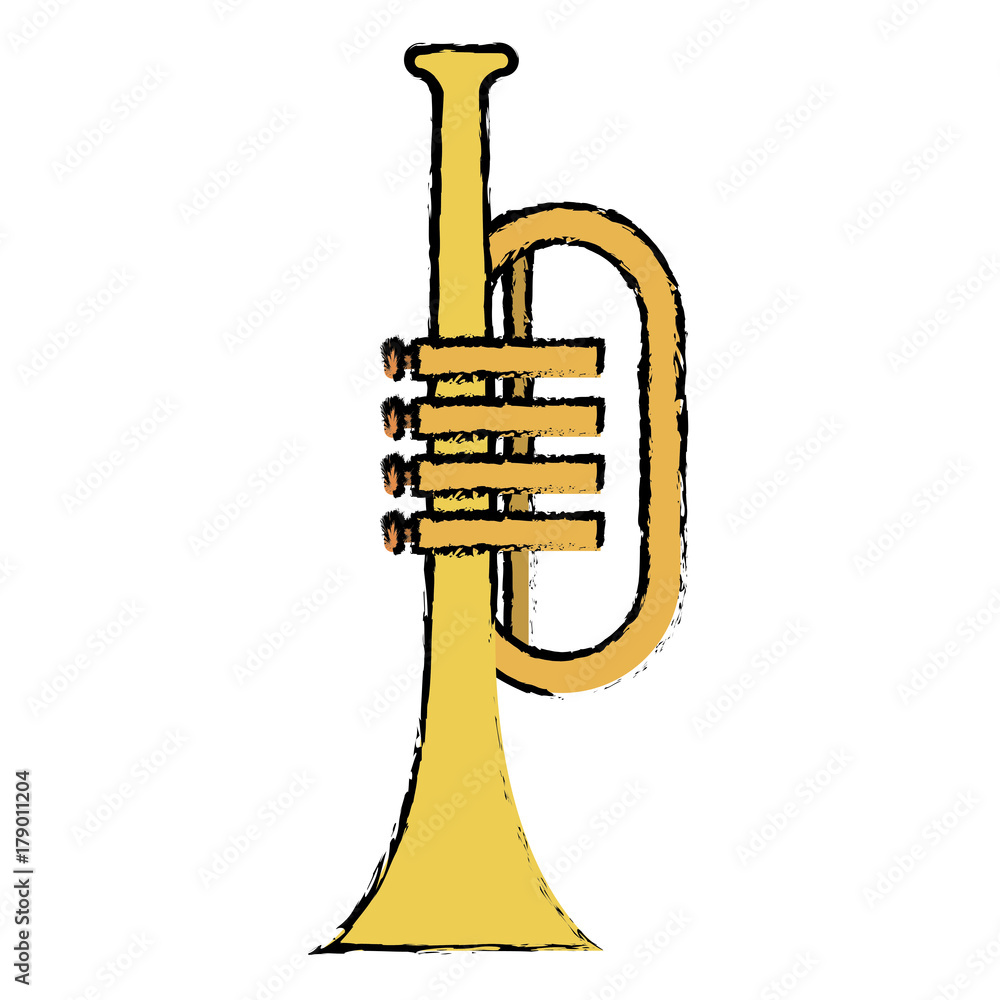 Fototapeta premium trumpet instrument isolated icon