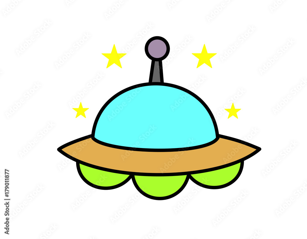 Ufo 色 星 Stock イラスト Adobe Stock