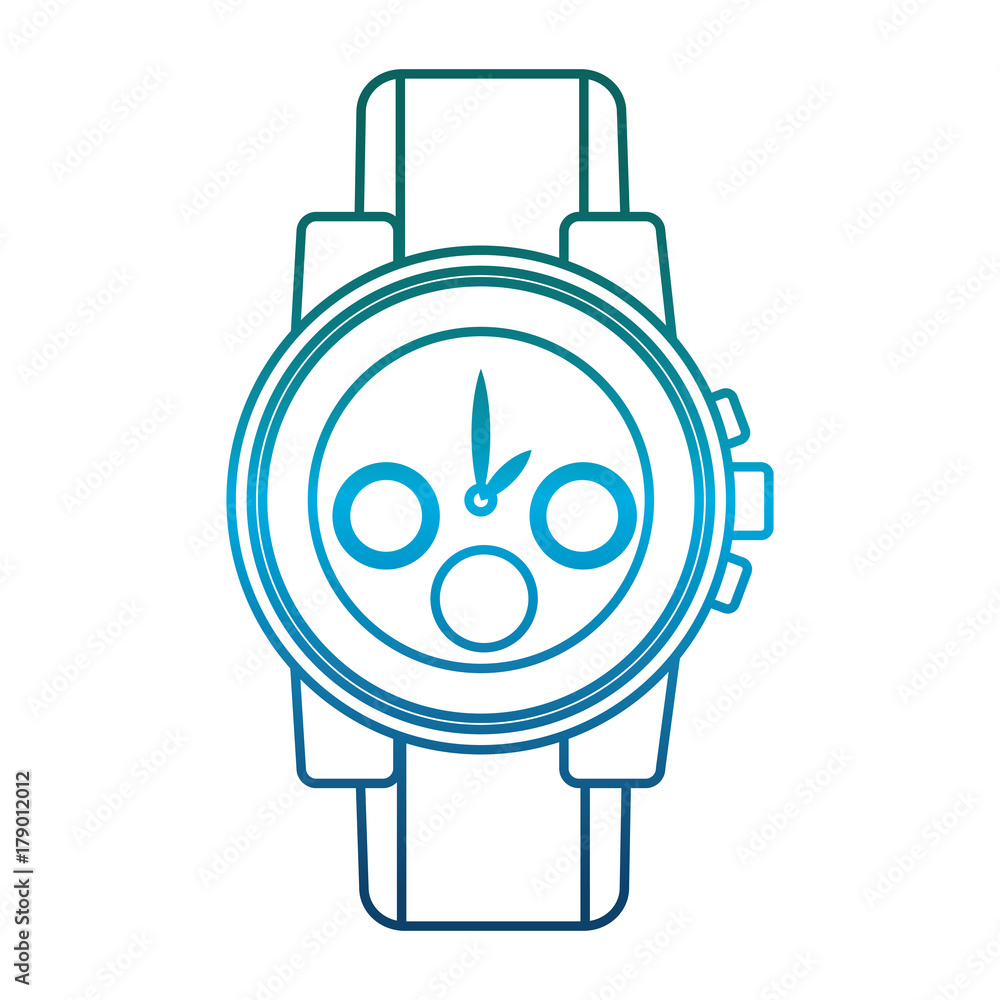 swiss watch icon over white background vector illustration