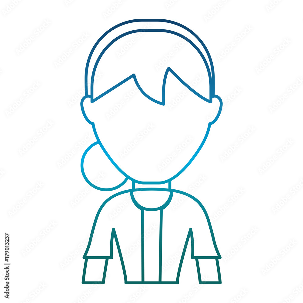 Avatar woman icon over white background vector illustration Avatar woman icon over white background vector illustration