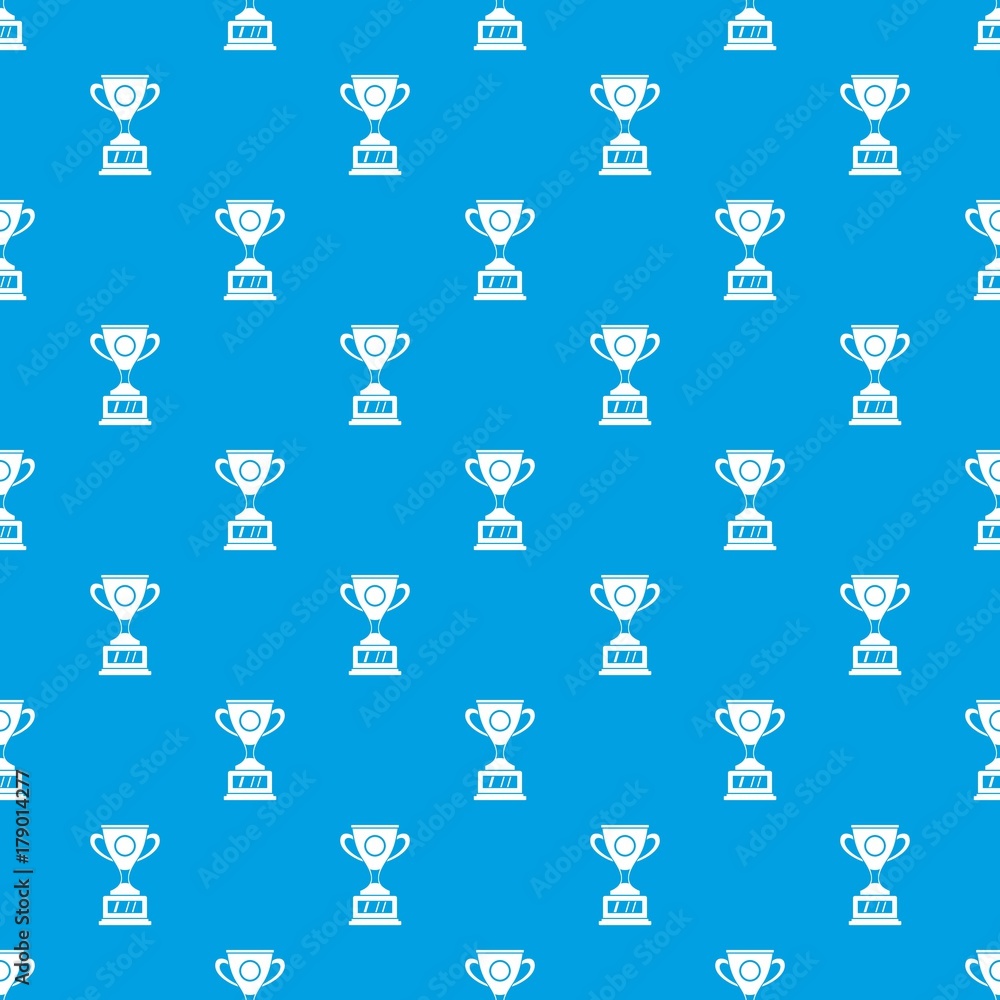 Winner cup pattern seamless blue Winner cup pattern seamless blue