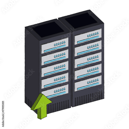 Storage servers technology icon vector illustration graphic design