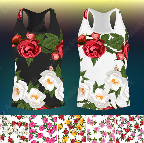 T-shirt with an trendy rose design