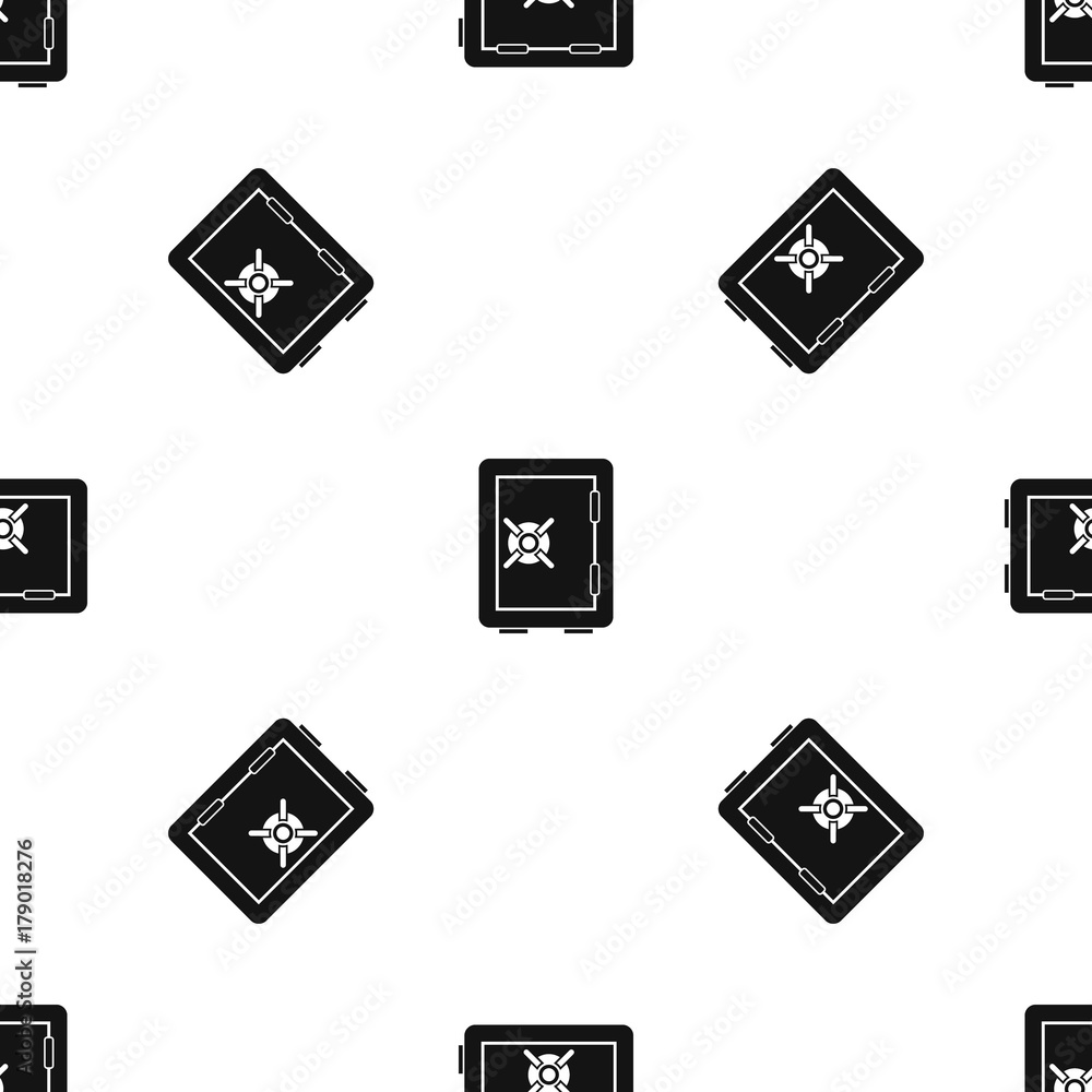 Safety deposit box pattern seamless black Safety deposit box pattern seamless black