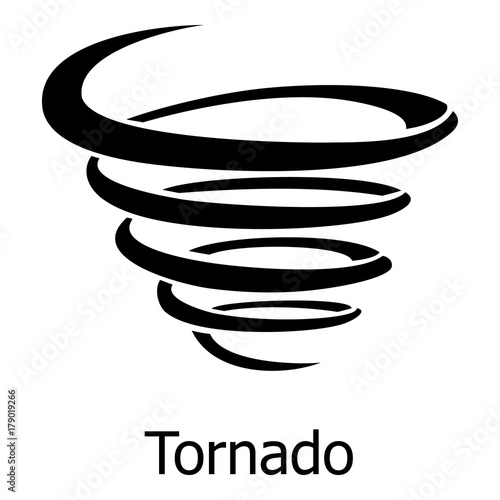 Tornado icon, simple style photo