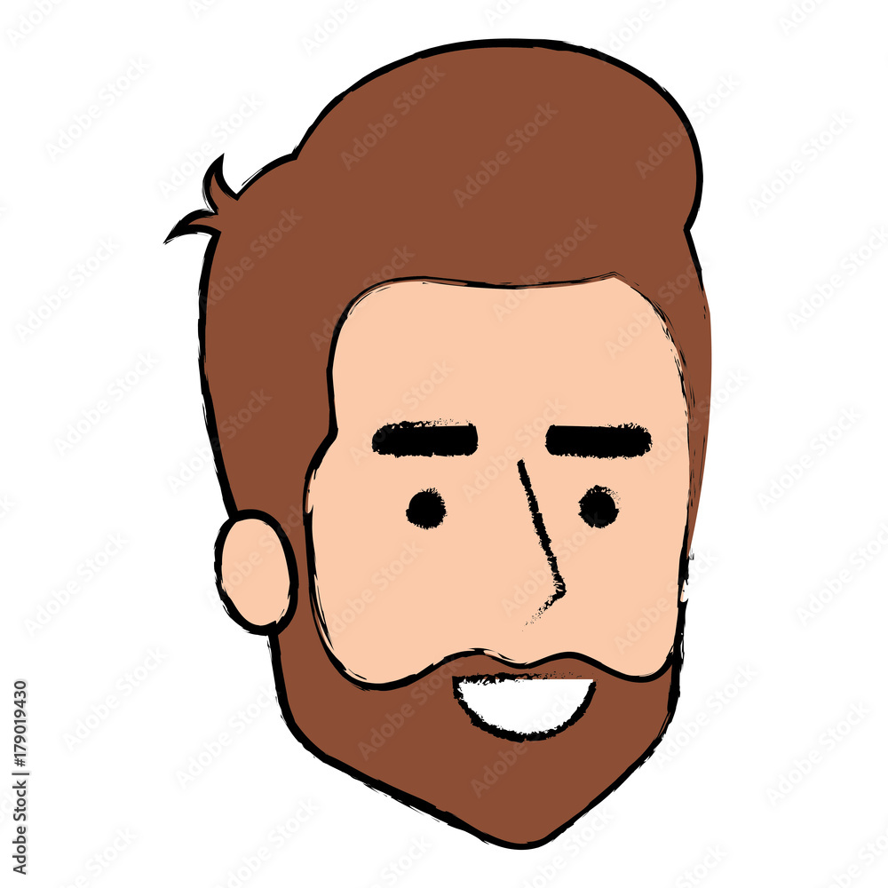 young man head avatar character young man head avatar character
