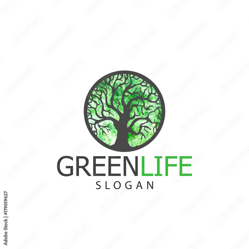 Vector illustration of tree logo or icon. Design template, badges, labels and logotype for business Vector illustration of tree logo or icon. Design template, badges, labels and logotype for business