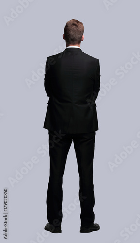 rear view. portrait of confident businessman.