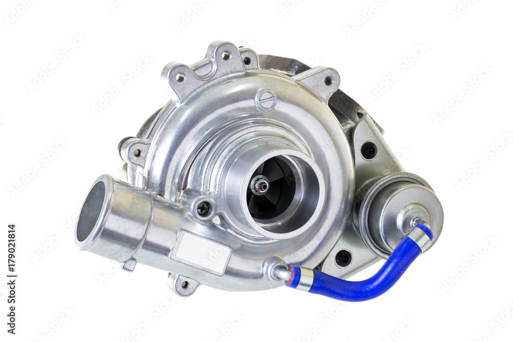 new turbocharged car engine Isolated on a light background new turbocharged car engine Isolated on a light background