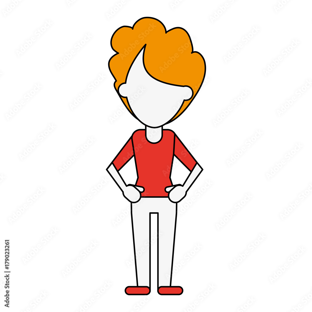 woman with hands on hips  avatar full body icon image vector illustration design 