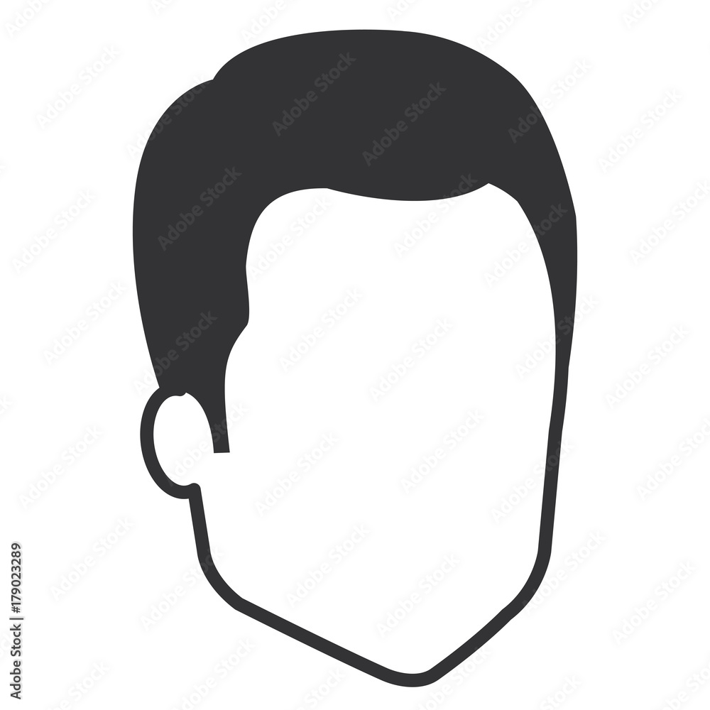 young man head avatar character young man head avatar character