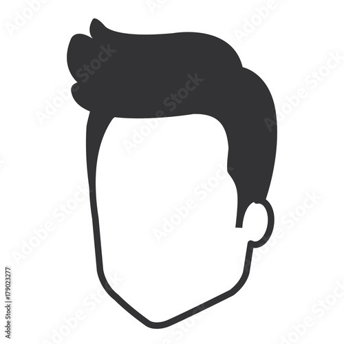 young man head avatar character