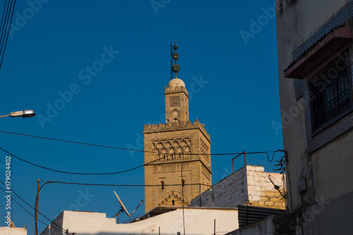 low angle view of a mosque in Habous Casablanca photo