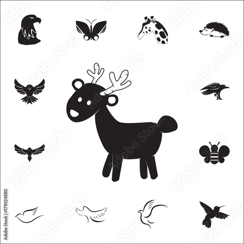 cute deer icon. Set of animal icons. You can use in web or app icons