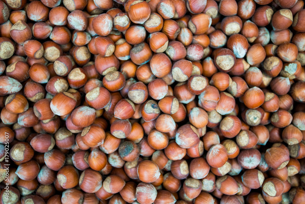 Hazelnuts. Food background. Stack of hazelnuts. Hazelnut background Hazelnuts. Food background. Stack of hazelnuts. Hazelnut background