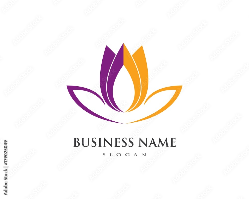 Lotus flowers design logo Template Lotus flowers design logo Template