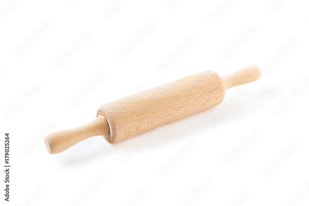 Rolling pin for dough on a white background. Isolated. Rolling pin for dough on a white background. Isolated.