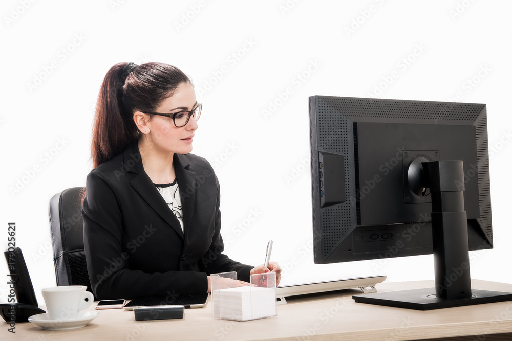 Business woman working in the office Business woman working in the office