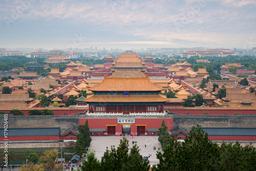 Beijing ancient Forbidden City in morning at Beijing  China.